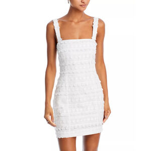 EVARAE Kiki Womens Cotton Embroidered Mini Dress White Size 8 12527